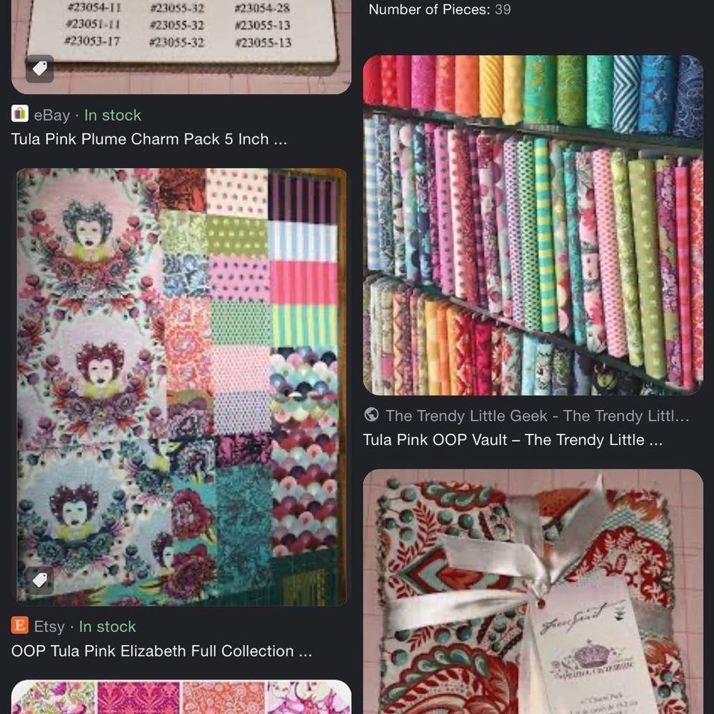 DO NOT BUY! ISO OOP TULA PINK CHARM PACKS!